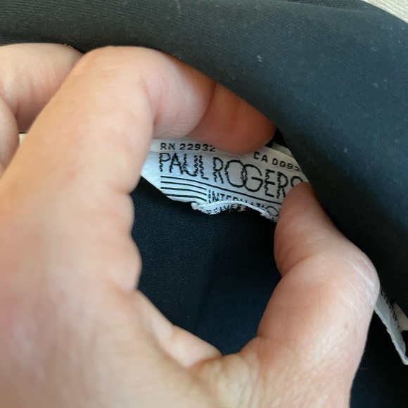 Paul Rodgers Intl long sleeve black classic button down women’s size small - Picture 6 of 7